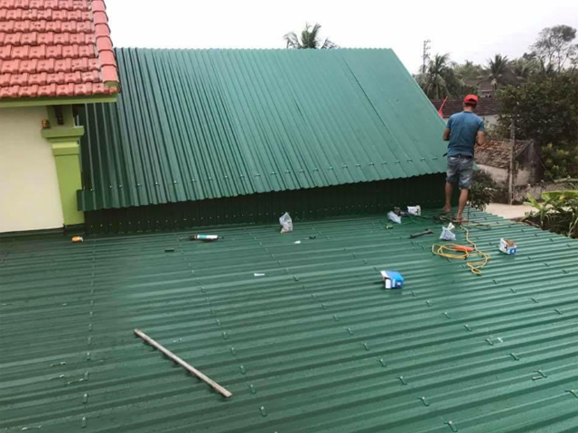 Báo giá thi công làm mái tôn tỉnh Tiền Giang uy tín giá rẻ
